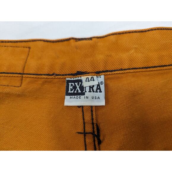 Vintage Baggy Made USA Pants Mens Extra Classic Jeans Copper Brown 44 Wide Leg - Picture 9 of 16
